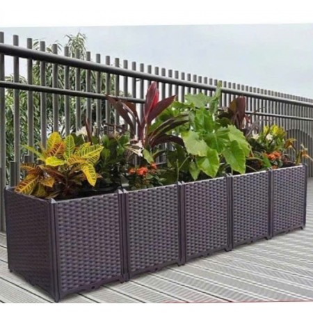 Chậu Trồng Cây : Hình Vuông Bằng Mây Đan - 40 x 40cm 